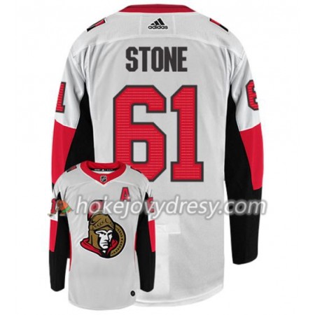 Pánské Hokejový Dres Ottawa Senators MARK STONE 61 Adidas Bílá Authentic
